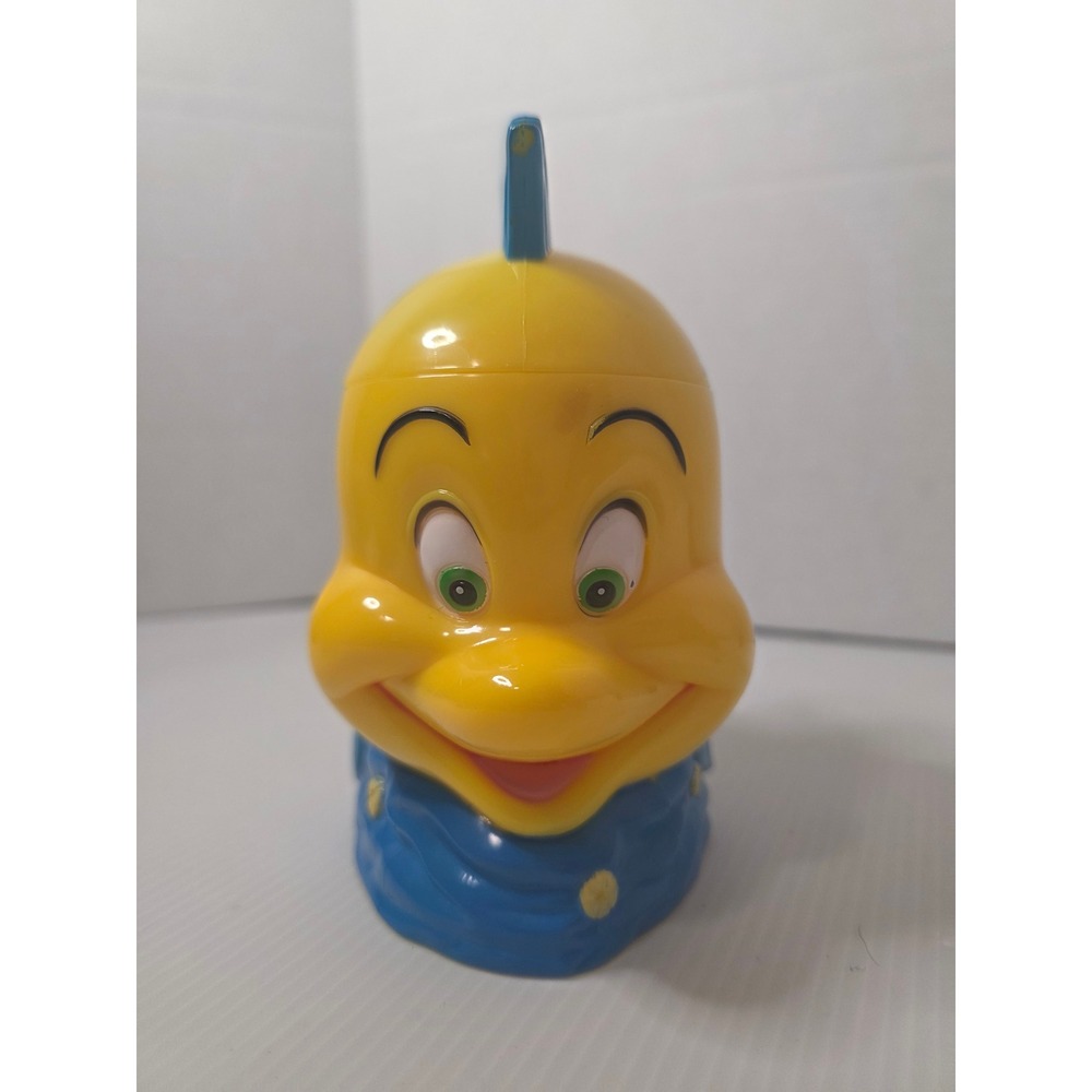 Disney Flip Top Mug OS Yellow Good Flounder Disney On Ice Souvenir